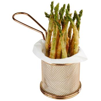 Rund Fritöskorg, 8cm, guld