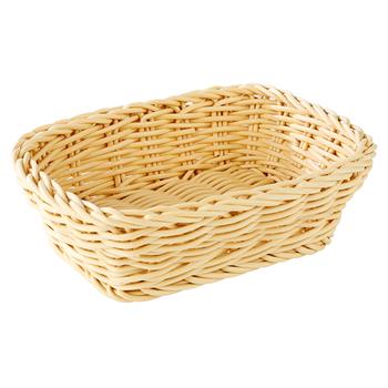 Brödkorg, 19x13x6 cm, Rektangulär, ljusbeige