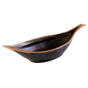 Crocker Skål, 42 x 14 cm, Lövformad, Svart