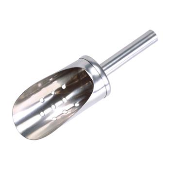 Rostfri isskopa, perforerad, D: 5cm, längd: 19cm