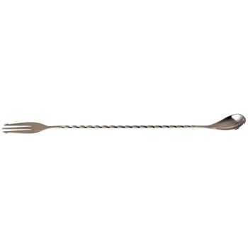Barsked med gaffel, rostfri, 30cm