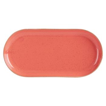 Coral oval tallrik, 32x20cm, 6 st/fp