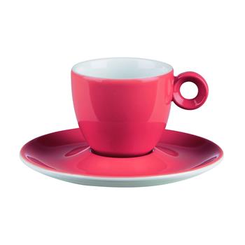 Espresso kopp, röd, 8,5cl, 12st/fp