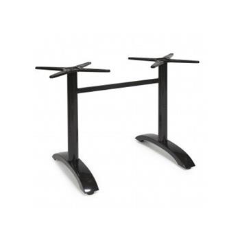 Firenze 2-pelare Utomhus Bordsstativ, 78x60 cm, Svartlackerad Aluminium