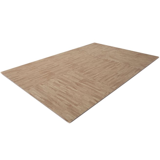 Hammer Sport Puzzle Mat Parquet Floor Design (Light Brown), Underlagsmatta