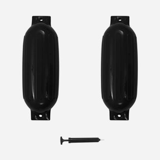 vidaXL Båtfender 2 st svart 69x21,5 cm PVC