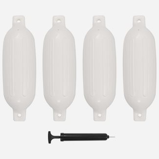 vidaXL Båtfender 4 st vit 58,5x16,5 cm PVC