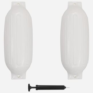vidaXL Båtfender 2 st vit 69x21,5 cm PVC