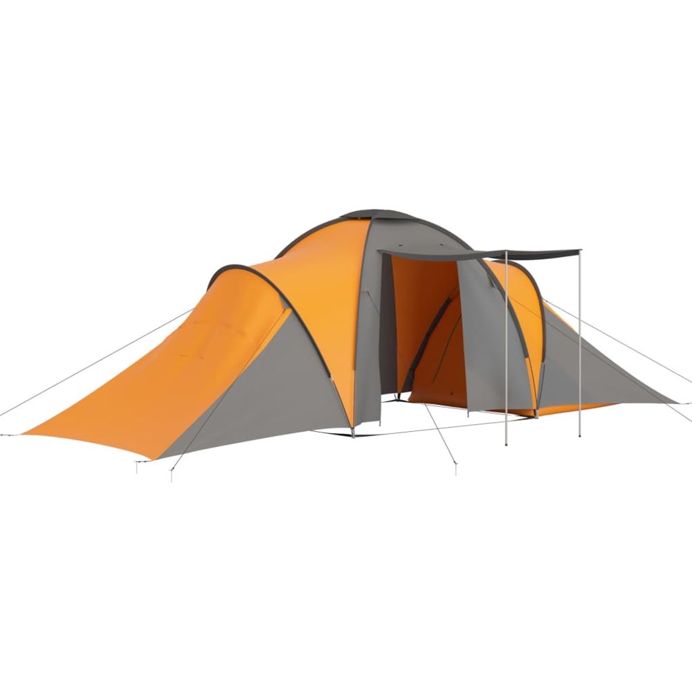 vidaXL Tält för 6 personergrå och orange