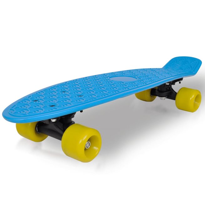 vidaXL Penny skateboard plast  bräda gula hjul6,1"