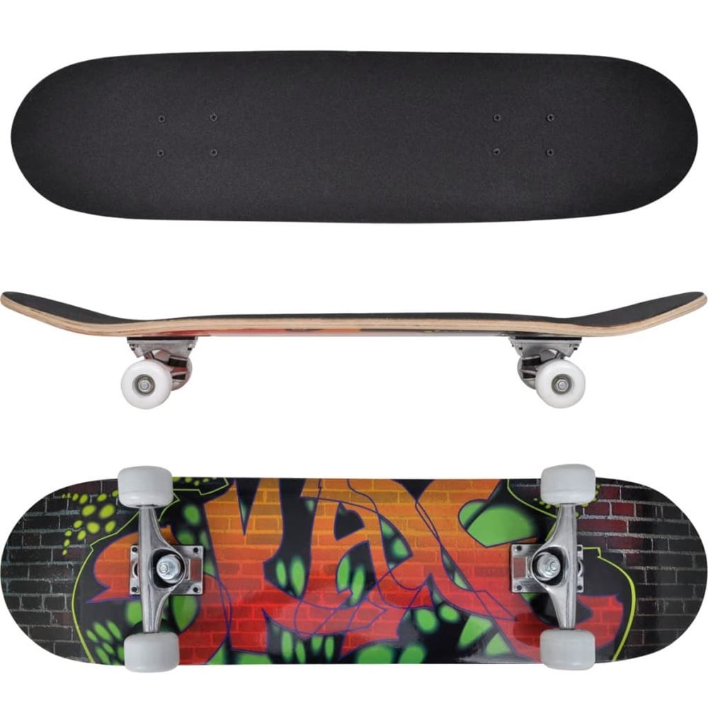 vidaXL Skateboard Graffiti ovalformad lönnträ 8″ 9 lager