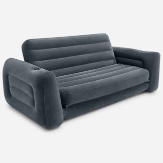 Intex Utdragbar soffa grå vinyl