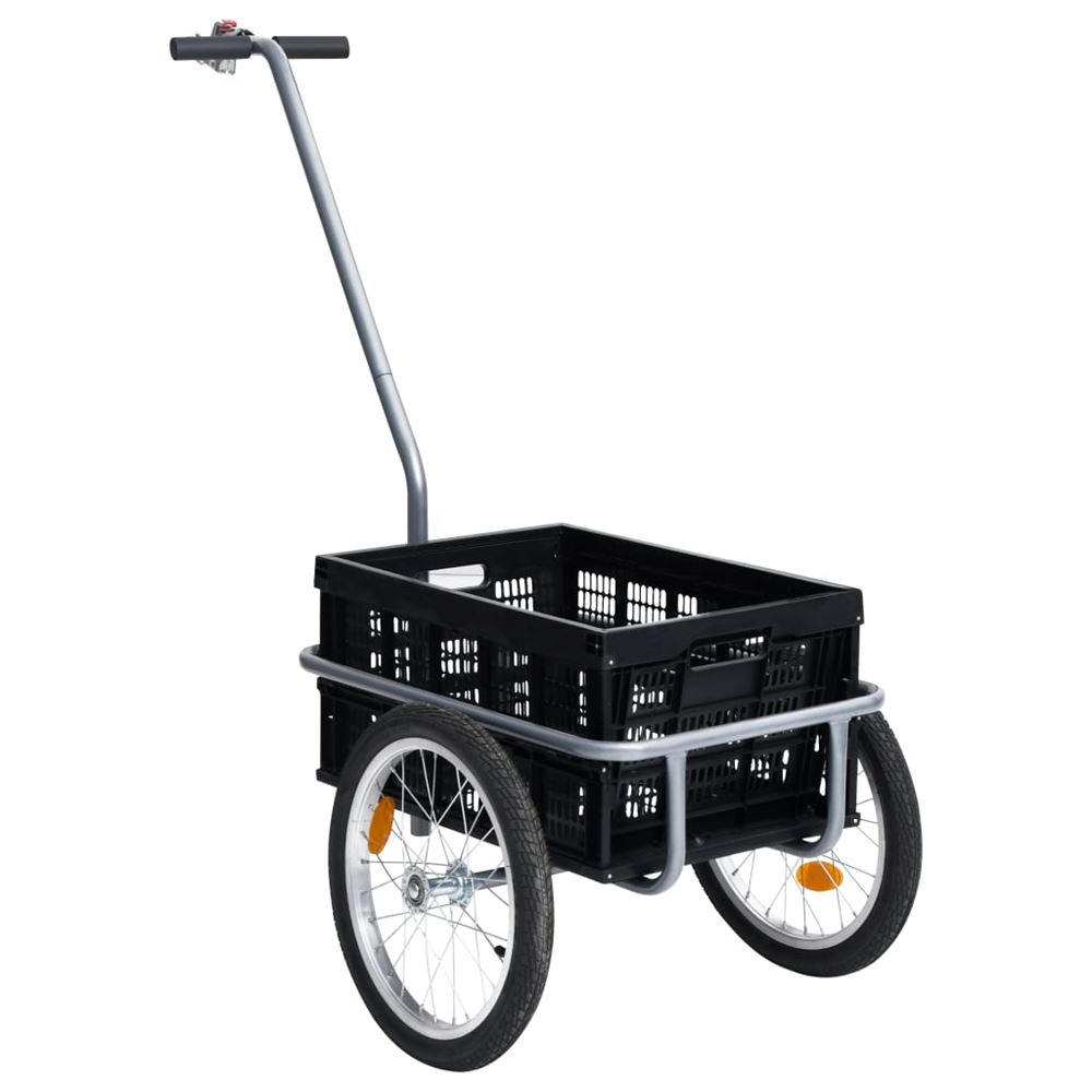 vidaXL Cykelvagned 50 L hopfällbar transportlåda  150 kg