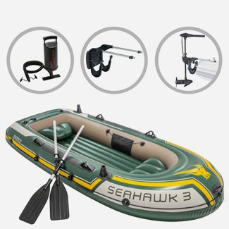 Intex Uppsbar båt Seahawk 3ed båtmotor och fäste