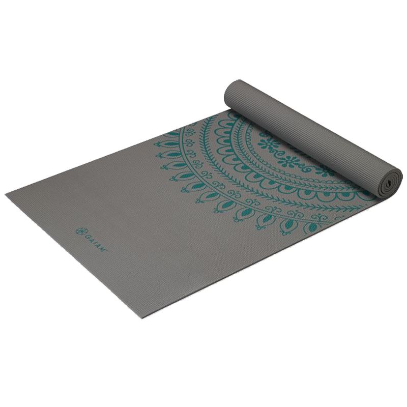 Gaiam Teal Marrakesh Yoga Mat 6mm Premium Longer/Wider