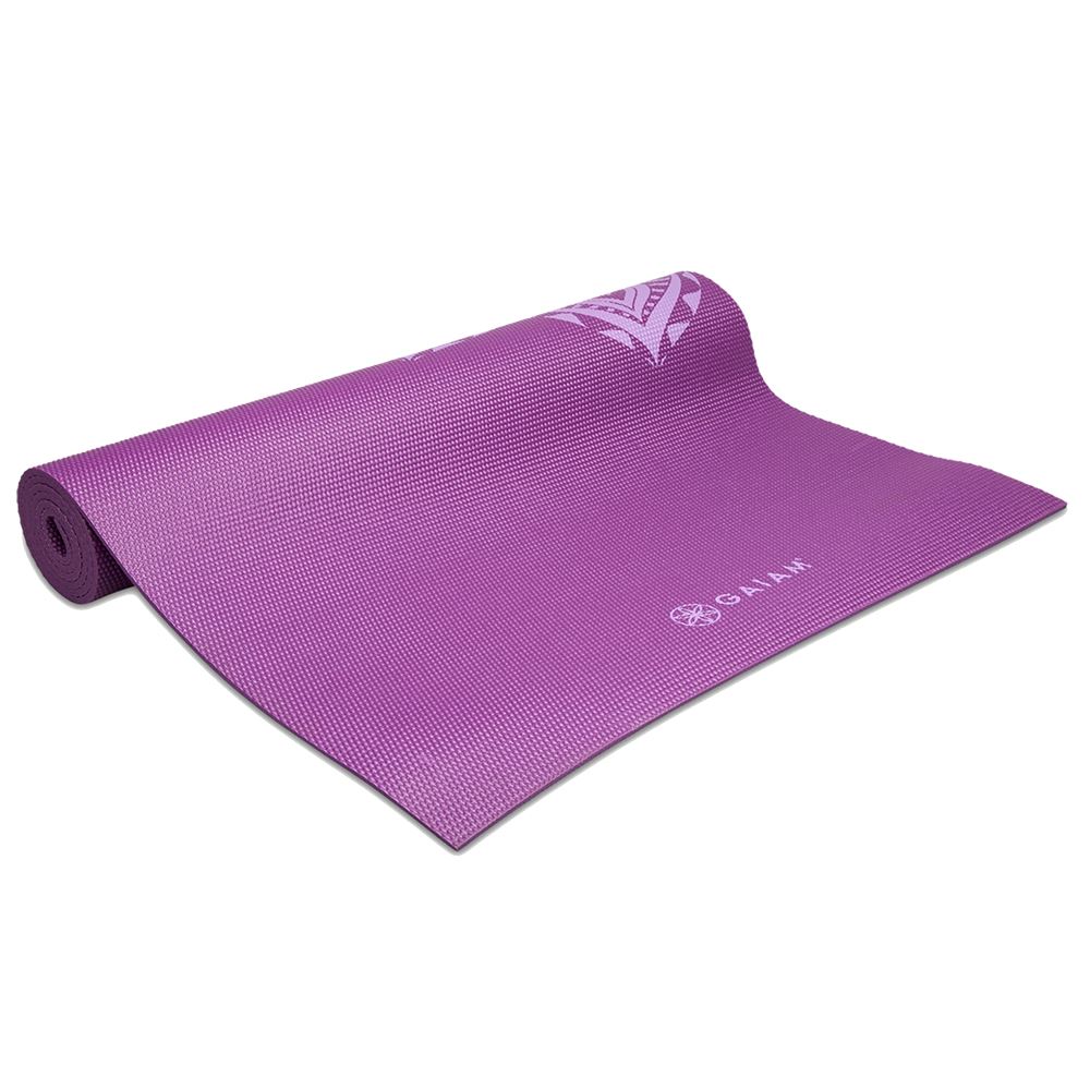 Gaiam Purple Mandala Yoga Mat 6mm Premium