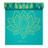 Gaiam Turquoise Lotus Yoga Mat 6mm Premium Reversible
