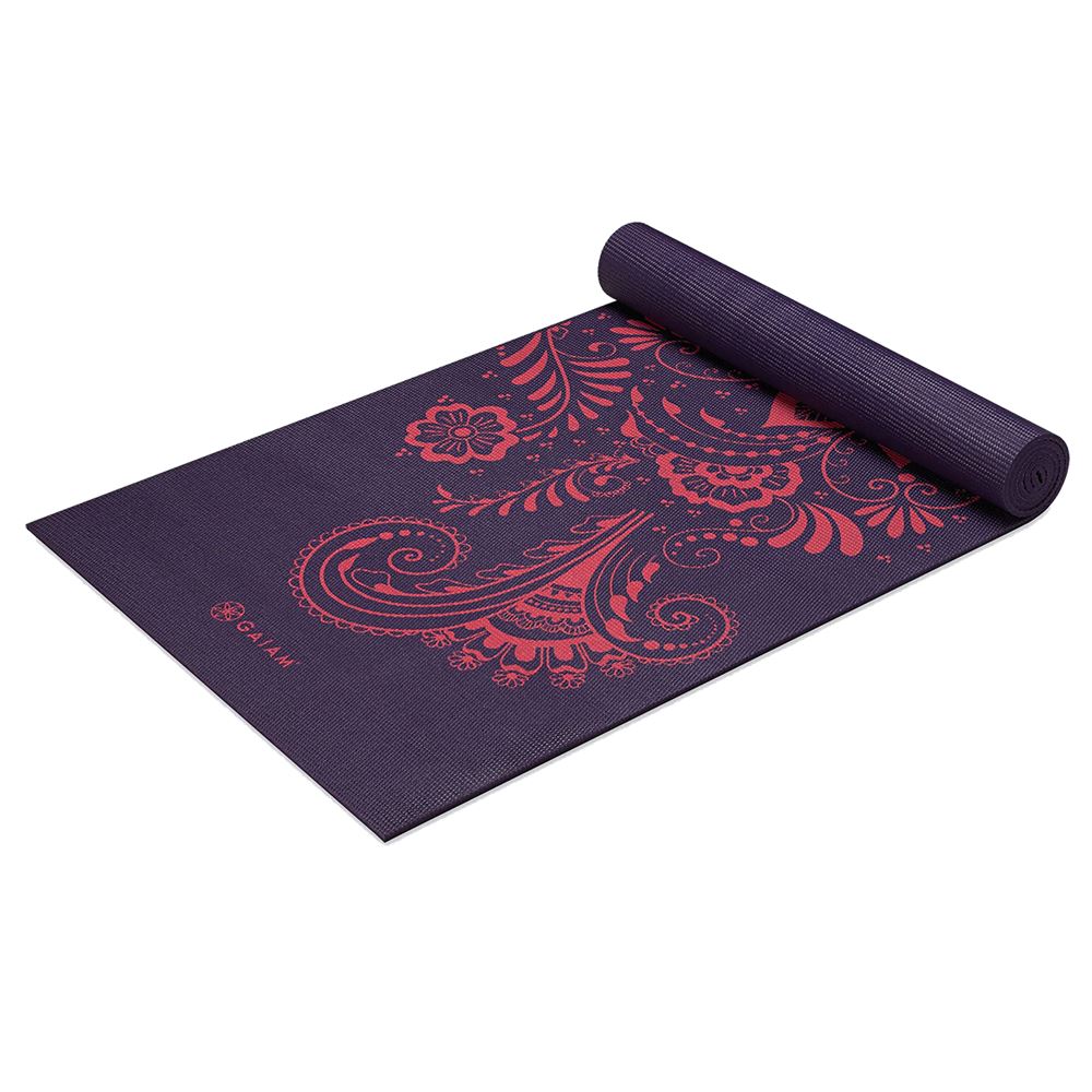 Gaiam Aubergine Swirl Yoga Mat 6mm Premium