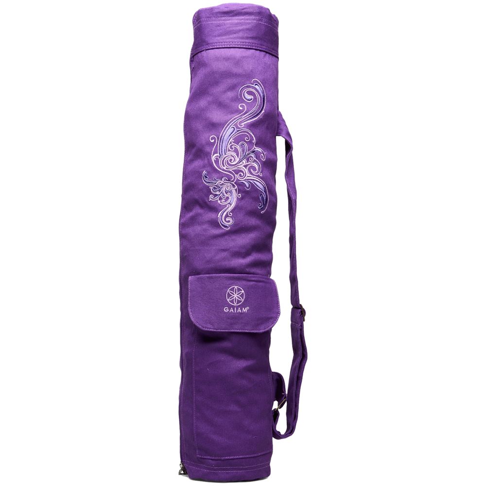 Gaiam Deep Plum Surf Yoga Mat Bag Yogamattor