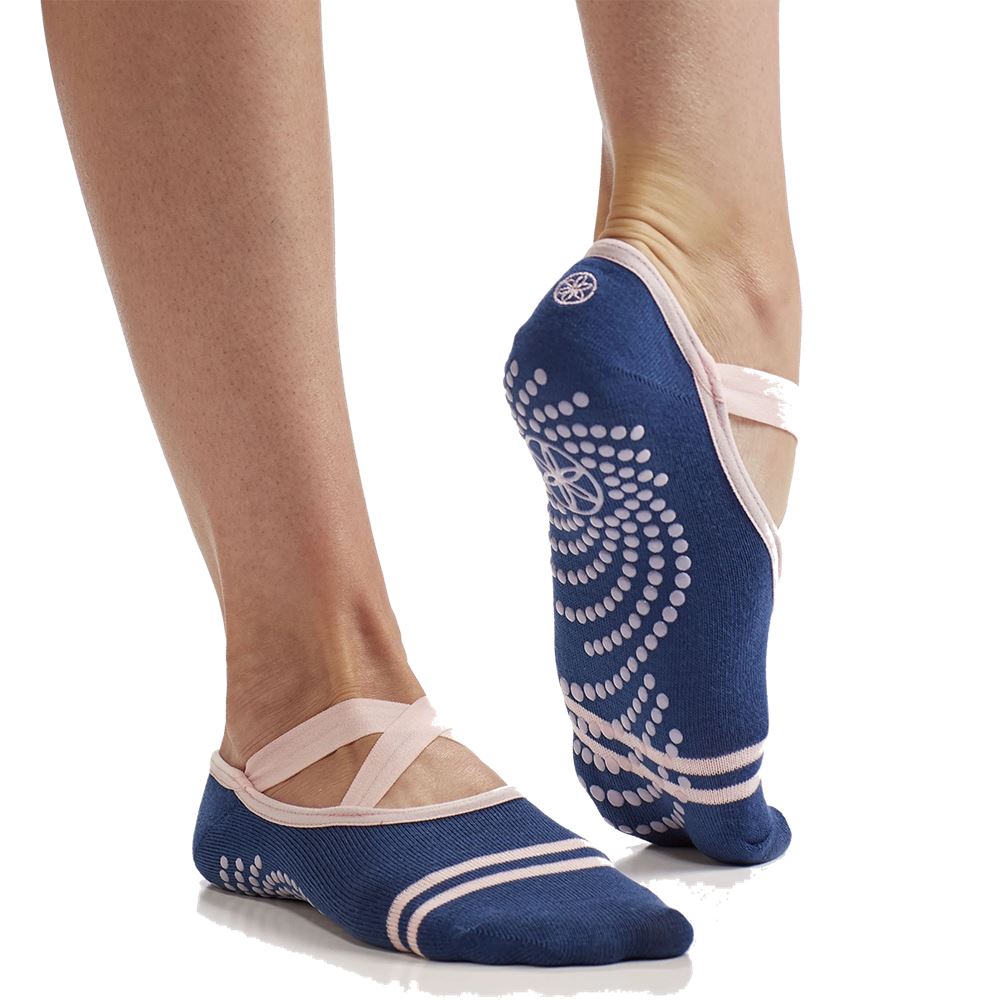 Gaiam Grippy Yoga Barre Socks Indigo, Yoga tillbehör