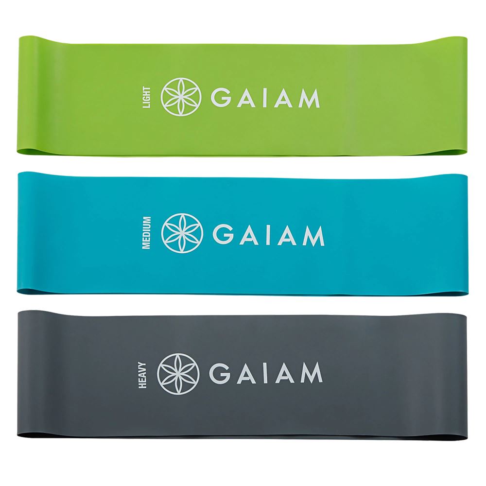 Gaiam Restore Loop Band Kit 3-Pack Powerband & Mini band