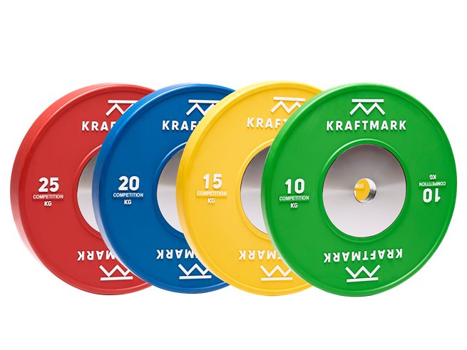 Kraftmark Vektsett 50 mm - Competition Bumpers 140kg