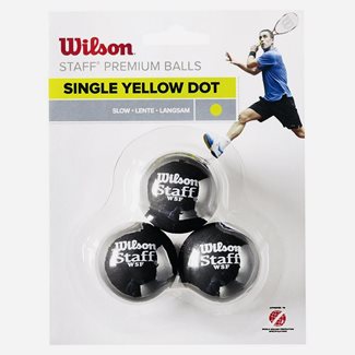 Wilson Staff Squash 3 Ball Yellow Dot