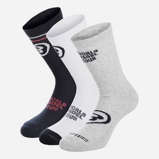 Bullpadel 3-Pair Socks Black/White/Grey, Strumpor