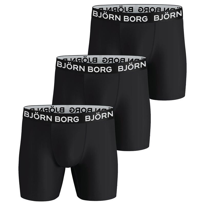 Björn Borg Performance Boxer 3-Pack Black