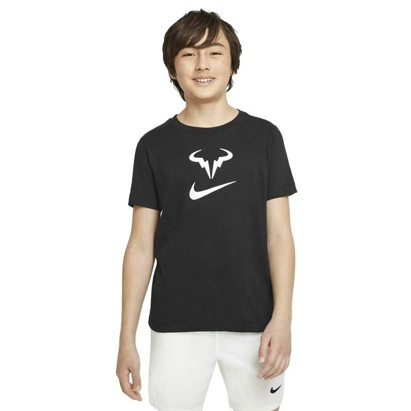 Nike Court Dri-Fit Rafa Tee Junior Black Padel- och tennis T-shirt kille