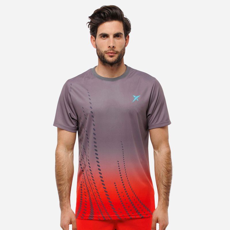 Drop Shot Naos T-Shirt Grey, Padel- och tennis T-shirt herr