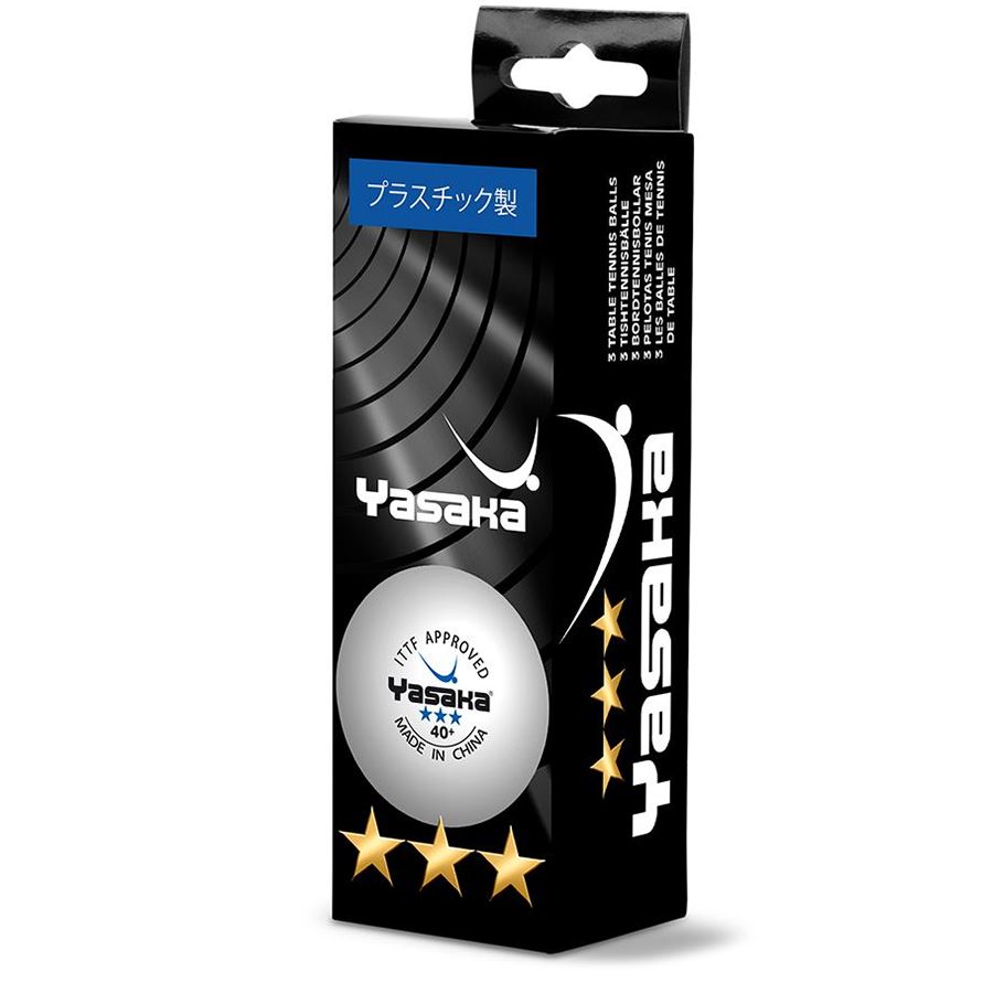 Yasaka Pallo XXX 3-p (valkoinen) ”ABS”/Muovipallo Pöytätennispallot