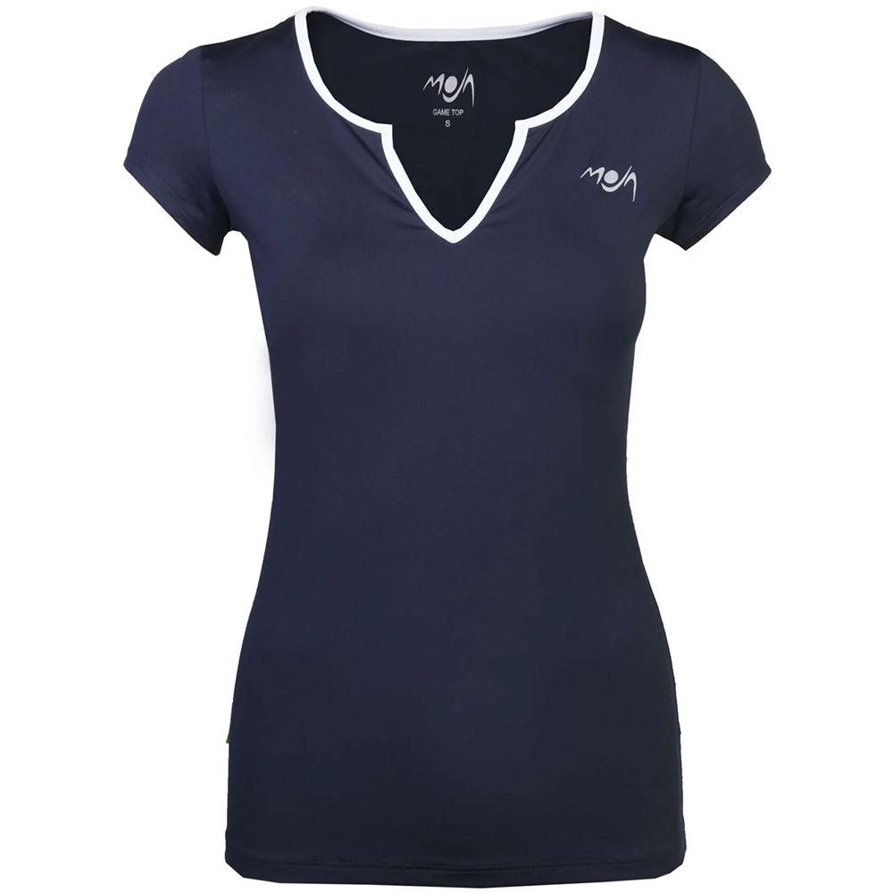 Moja Game Top Mörkblå/Vit Padel- och tennis T-shirt dam