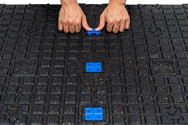 Stockz Fitness Tile Connector Coronies Blue Plastic