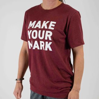 Kraftmark T-shirt Triblend Crew Neck Make Your Mark Vine Red