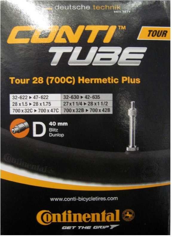 Continental Cykelslang Tour Tube Hermetic Plus 32/47 Hermetic Plus 32/47-622/635 Cykelventil 40 mm