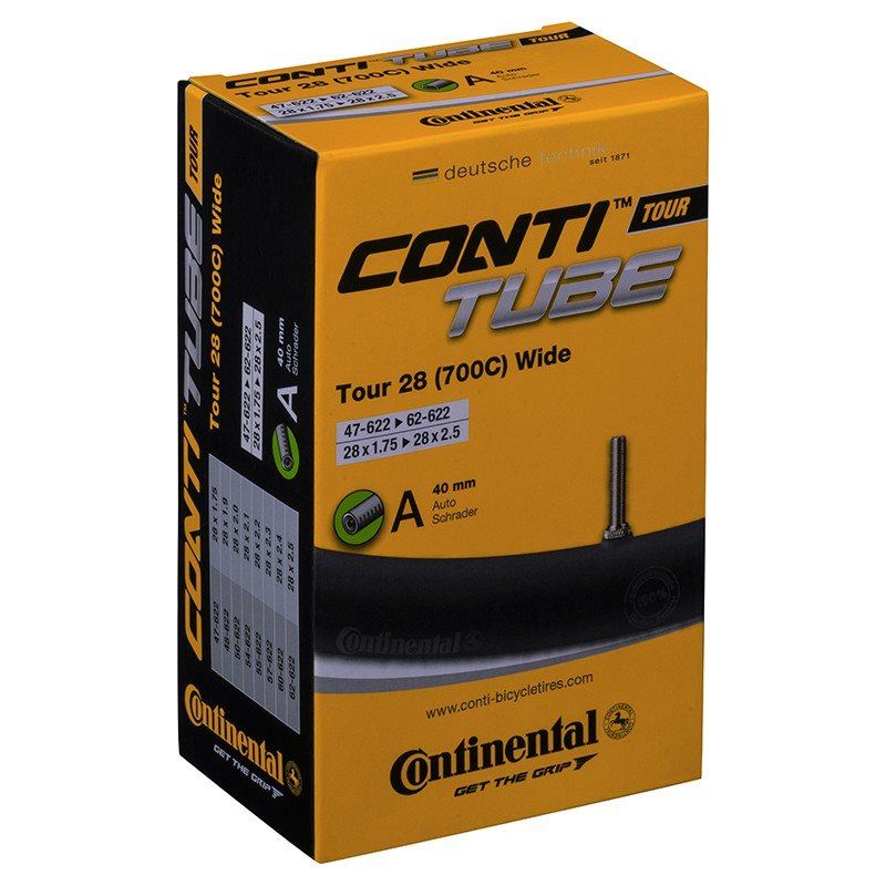 Continental Cykelslang Tour Tube Wide 47/62-622 Bilv Wide 47/62-622 Bilventil 40 mm