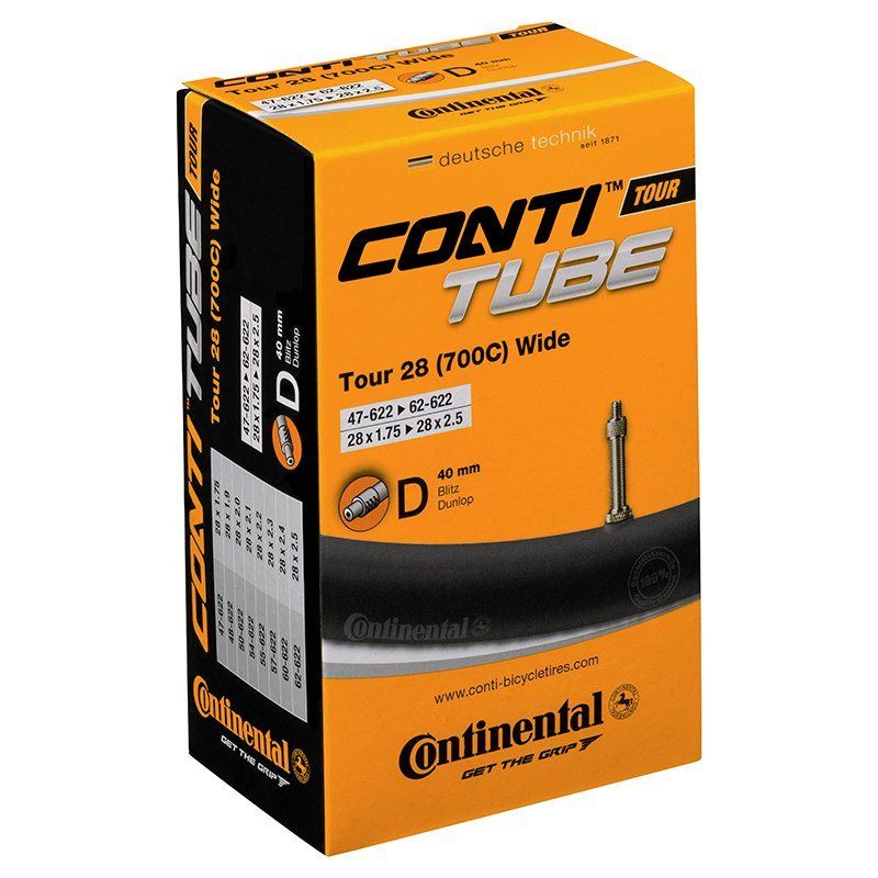 Continental Cykelslang Tour Tube Wide 47/62-622 Cyke Wide 47/62-622 Cykelventil 40 mm