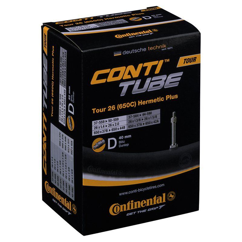 Continental Cykelslang Tour Tube Hermetic Plus 37/47 Hermetic Plus 37/47-559/597 Cykelventil 40 mm