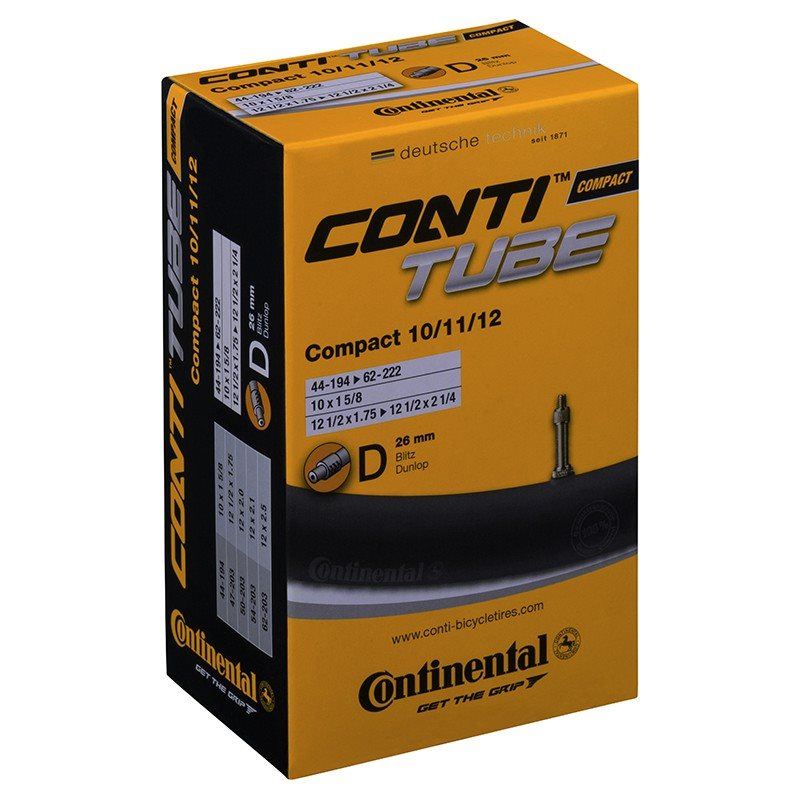 Continental Cykelslang Compact Tube 44/62-194/222 Cyube 44/62-194/222 Cykelventil 26 mm