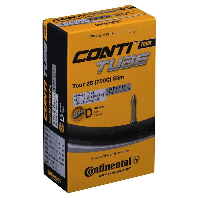 Continental Cykelslang Tour Tube Slim 28/37-622/630C Slim 28/37-622/630Cykelventil 40 mm