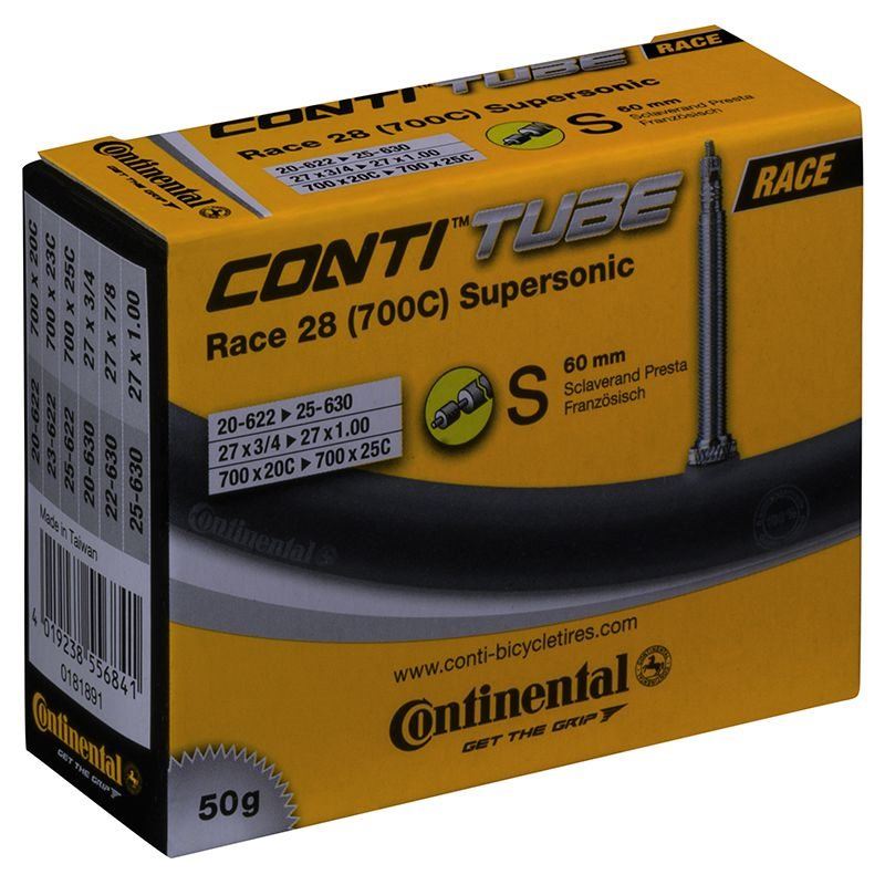 Continental Cykelslang Race Tube Supersonic 20/25-62 Supersonic 20/25-622/630 Racerventil 60 mm