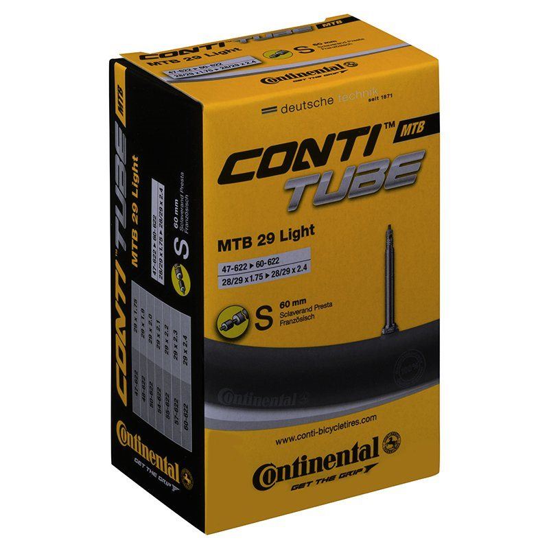 Continental Cykelslang MTB TubeLight 47/60-622 Raceright 47/60-622 Racerventil 60 mm