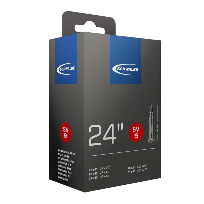 Schwalbe Cykelslang SV9 STANDARD 28/47-507/541 RaARD 28/47-507/541 Racerventil 40 mm