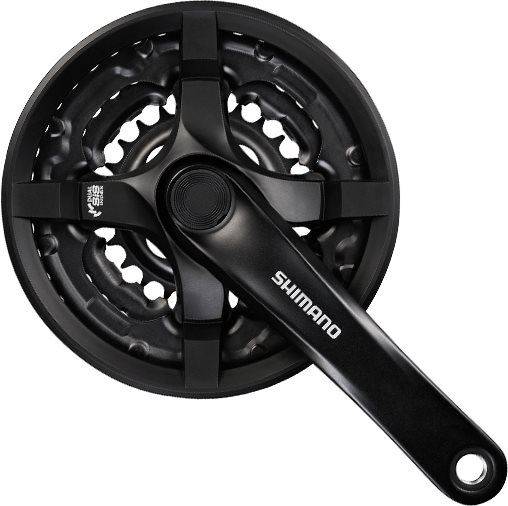 Läs mer om Nobrand Vevparti Shimano FC-TY501 3 x 7-8 växlarTY501 3 x 7-8 växlar 42/34/24T 170 mm svart