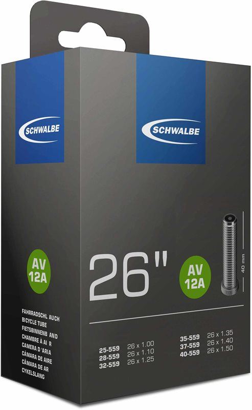 Schwalbe Cykelslang AV12A 25/40-559 bilventil 40m40-559 bilventil 40mm