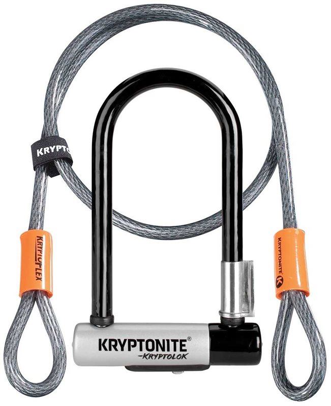 Kryptonite Bygellås Kryptolok Mini 7 inkl. låsvajerini 7 inkl. låsvajer svart/grå