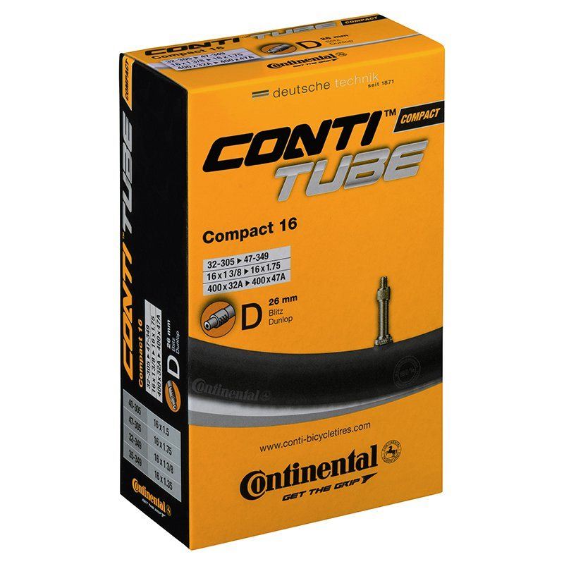 Continental Cykelslang Compact Tube 32/47-305/349 Biube 32/47-305/349 Bilventil 34 mm