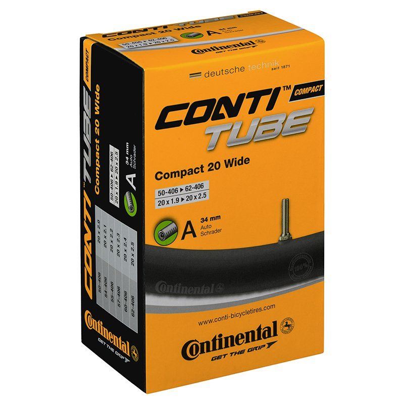 Continental Cykelslang Compact Tube Wide 50/62-406 Bube Wide 50/62-406 Bilventil 34 mm