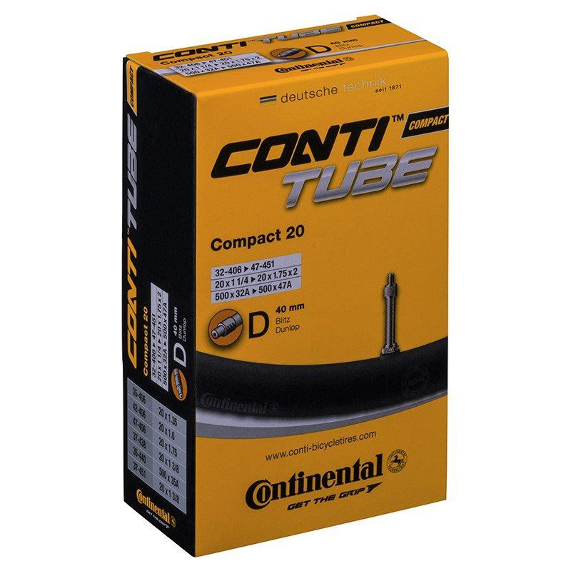 Continental Cykelslang Compact Tube 32/47-406/451 Cyube 32/47-406/451 Cykelventil 40 mm